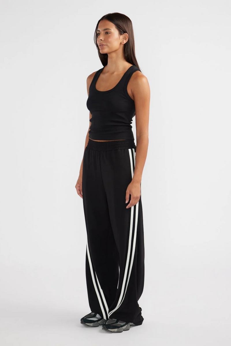 Valentina Stripe Pant Black/ Off White