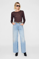 Sylvie Long Sleeve Tee Dark Brown