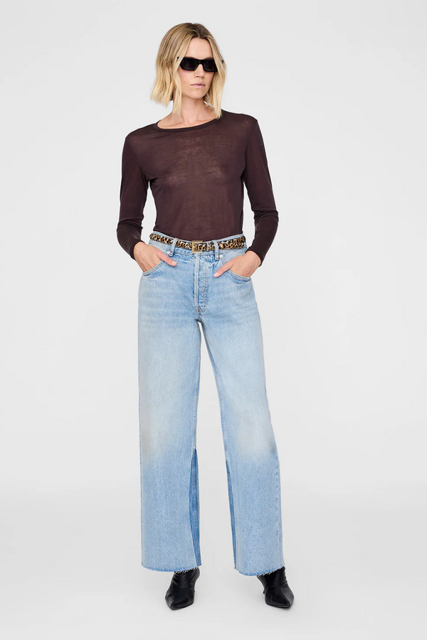 Sylvie Long Sleeve Tee Dark Brown