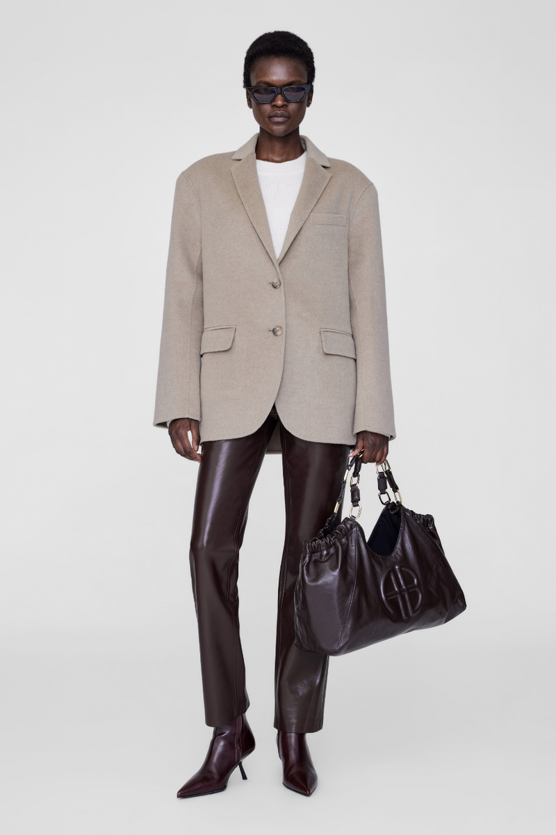 Quinn Blazer Oatmeal Melange Cashmere Blend