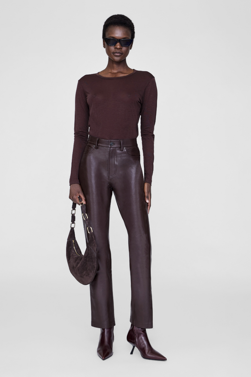 Slyvie Long Sleeve Tee Dark Brown