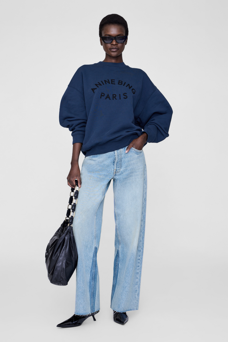 Jaci Sweatshirt Paris Washed Navy