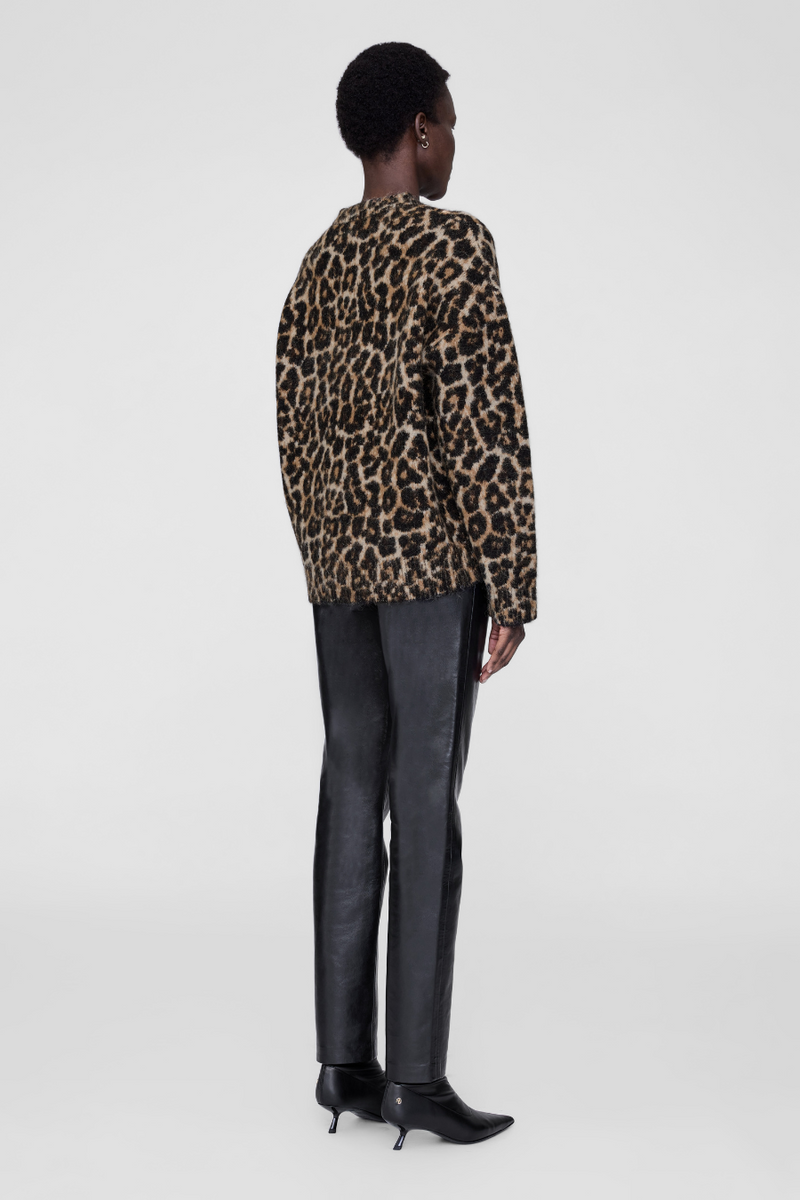 Sydney Crew Sweater Leopard