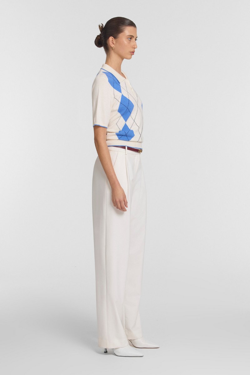 Clover Polo Argyle Print