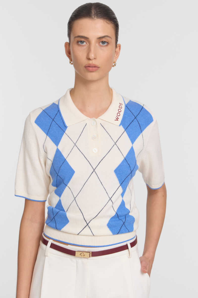 Clover Polo Argyle Print