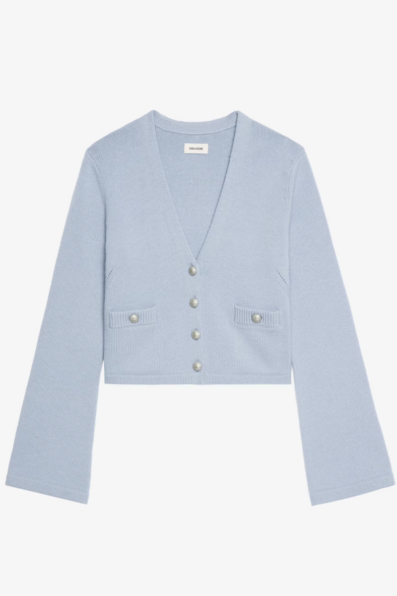 Nolly Cashmere Cardigan Light Blue