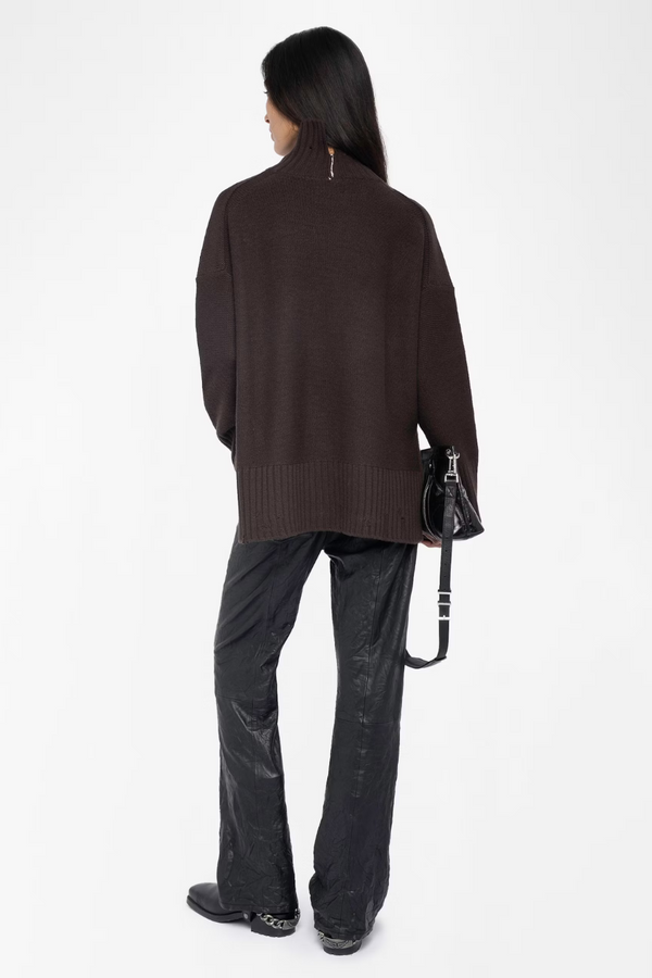 Bleeza Wool Sweater Dark Chocolate