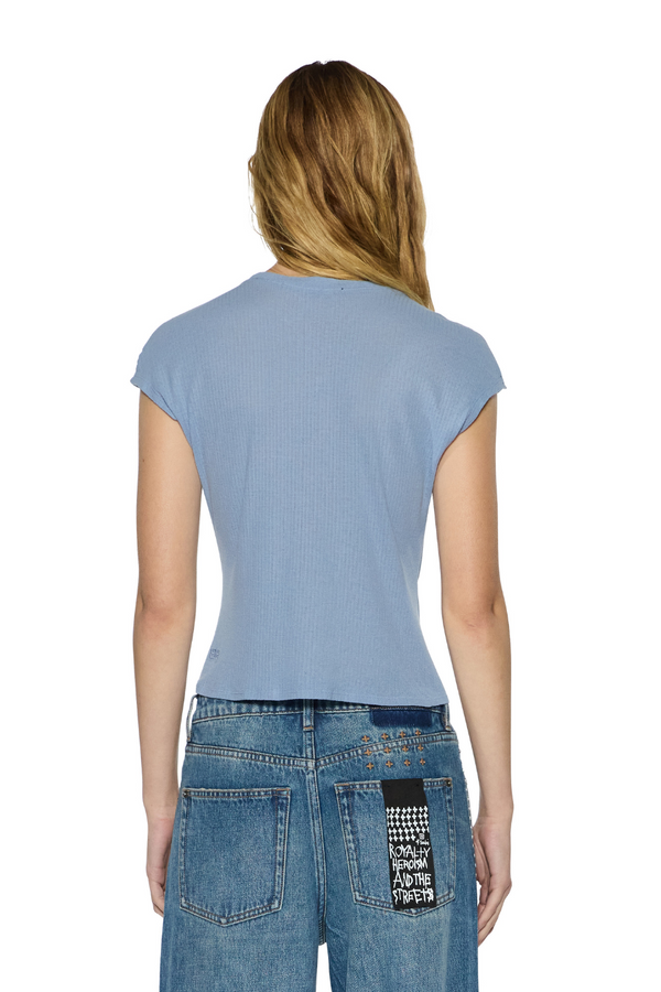 Staple SS Tee Ice Blue Sheer