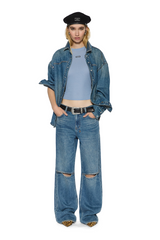Staple SS Tee Ice Blue Sheer