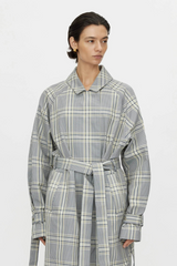 Delta Plaid Trench Khaki Plaid
