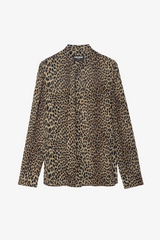 Tulba Satin Shirt Leaves
