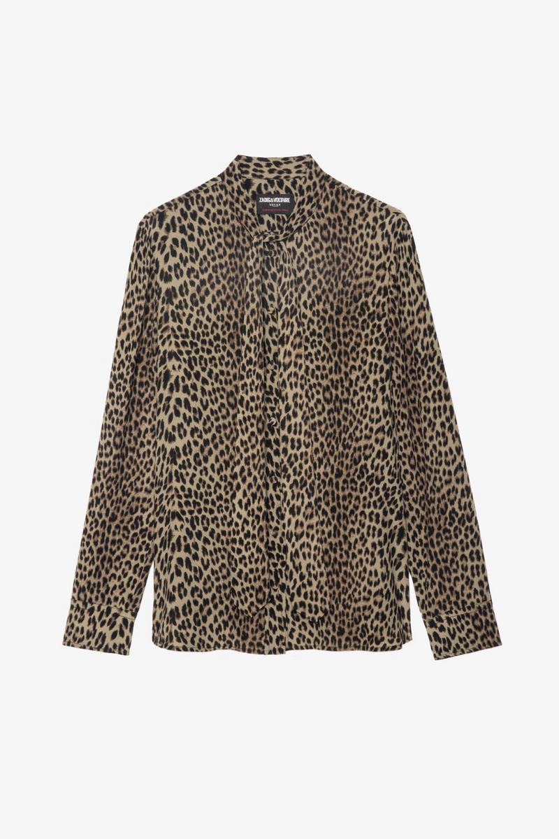 Tulba Satin Shirt Leaves