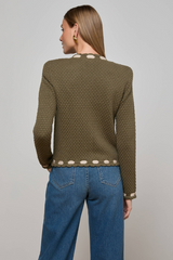 Astor Cardigan Army/Biscuit