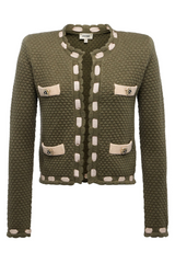Astor Cardigan Army/Biscuit