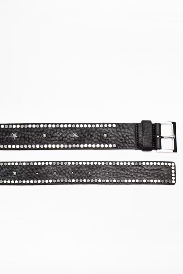 Starlight Leather Belt Noir