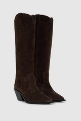 Tall Tania Boots Dark Brown Suede