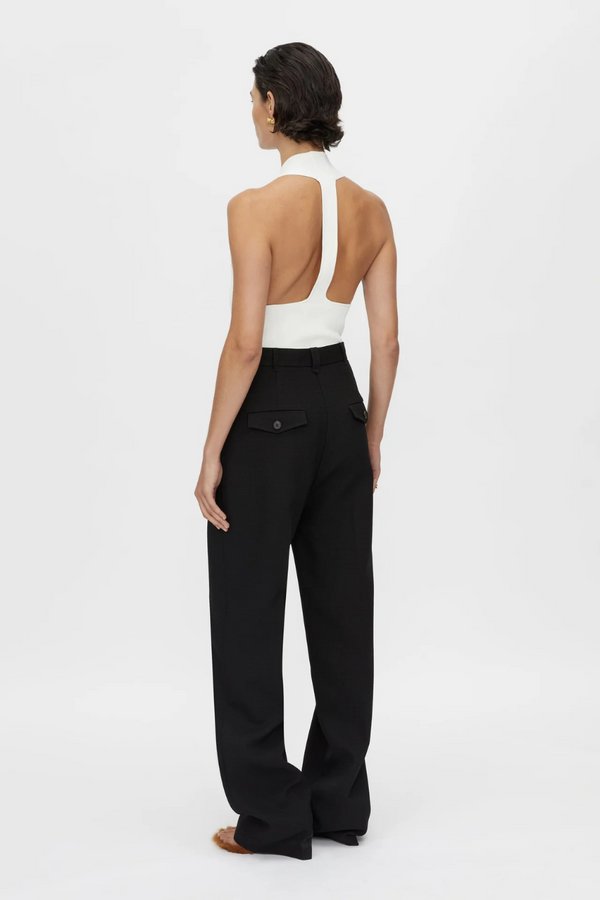 Kestrel Plunge Neck Bodysuit Ivory