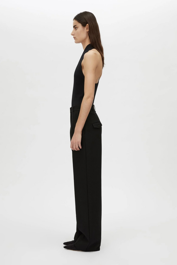 Kestrel Plunge Neck Bodysuit Black