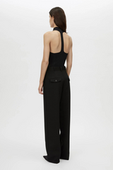 Kestrel Plunge Neck Bodysuit Black