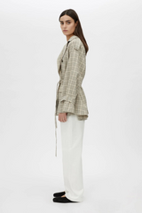 Kinetic Tattersal Trench Taupe Check