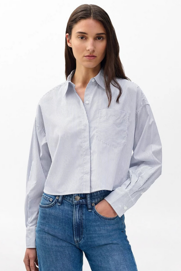 Marin Cropped Striped Shirt