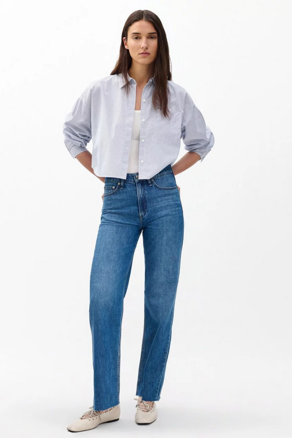 Marin Cropped Striped Shirt
