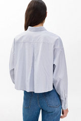 Marin Cropped Striped Shirt
