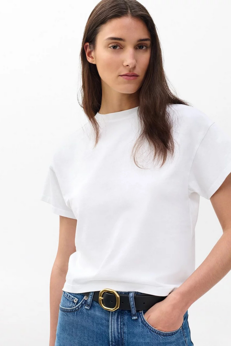 Kelly Boxy Jersey Tee White