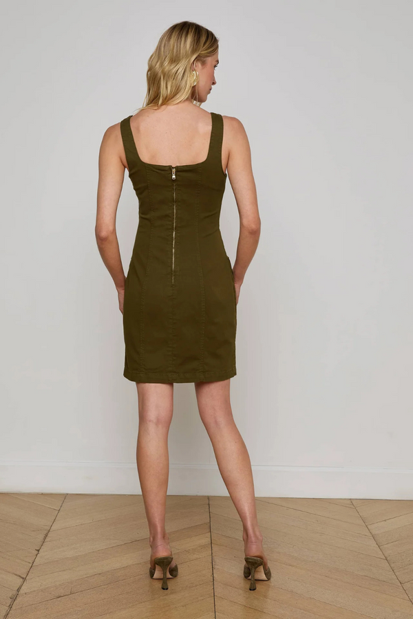 Midy Button Front Tank Dress Pine