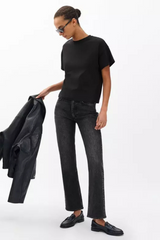 Kelly Boxy Jersey Tee Black
