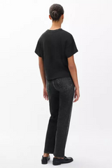Kelly Boxy Jersey Tee Black