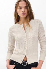 Francesca Merino Cardigan Oatmeal