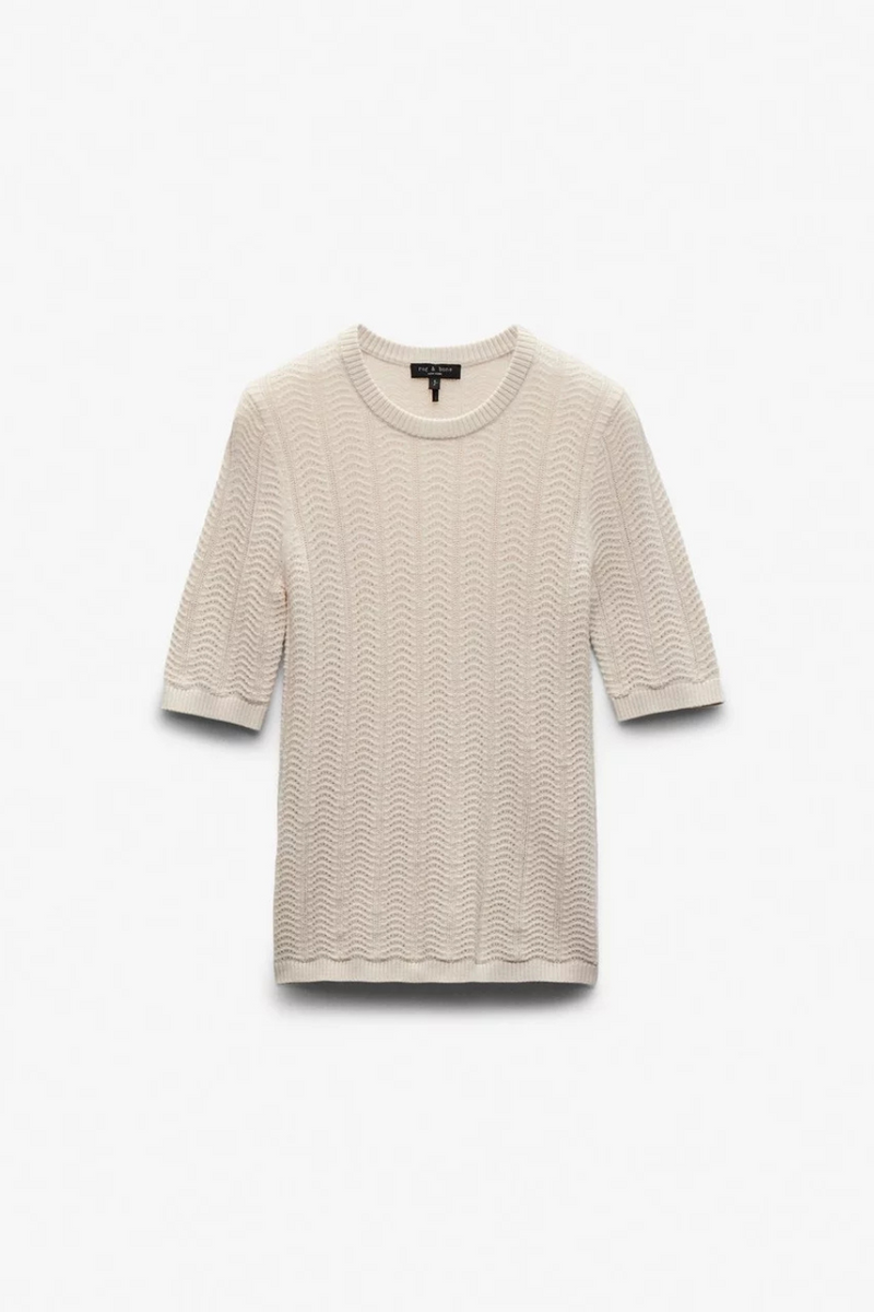 Francesca Merino SS Sweater Oatmeal