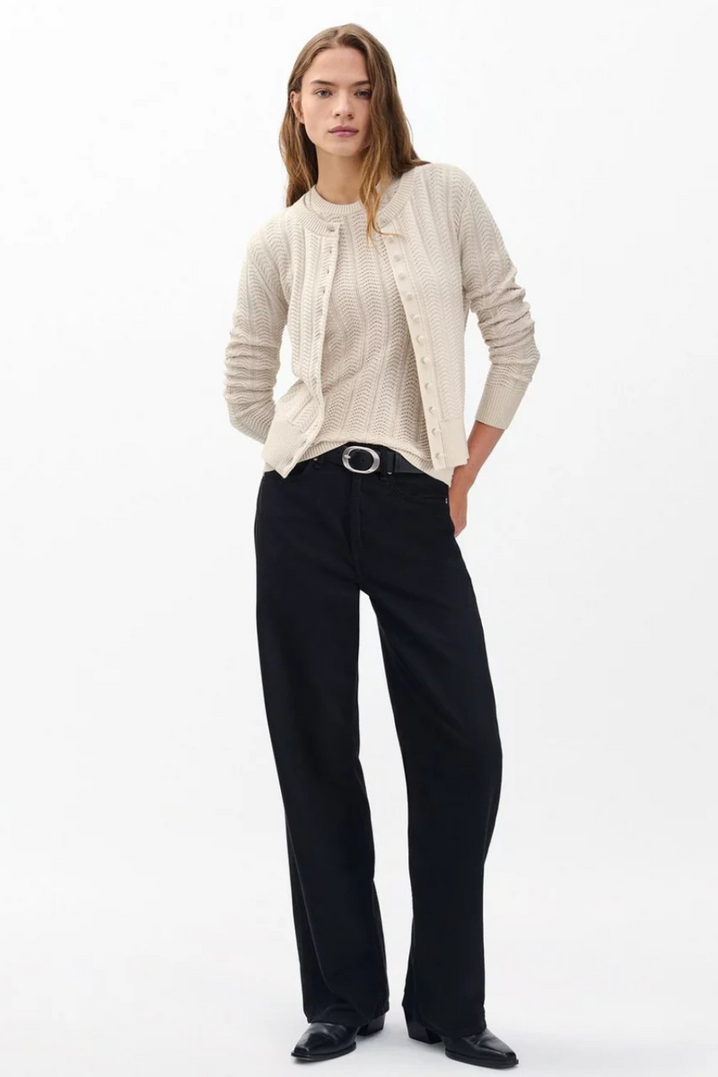 Francesca Merino SS Sweater Oatmeal