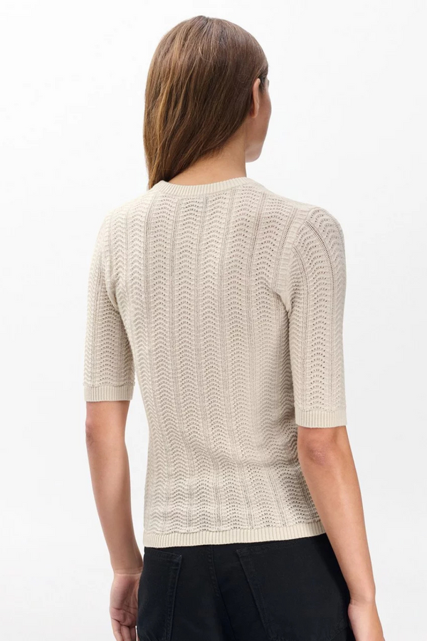 Francesca Merino SS Sweater Oatmeal