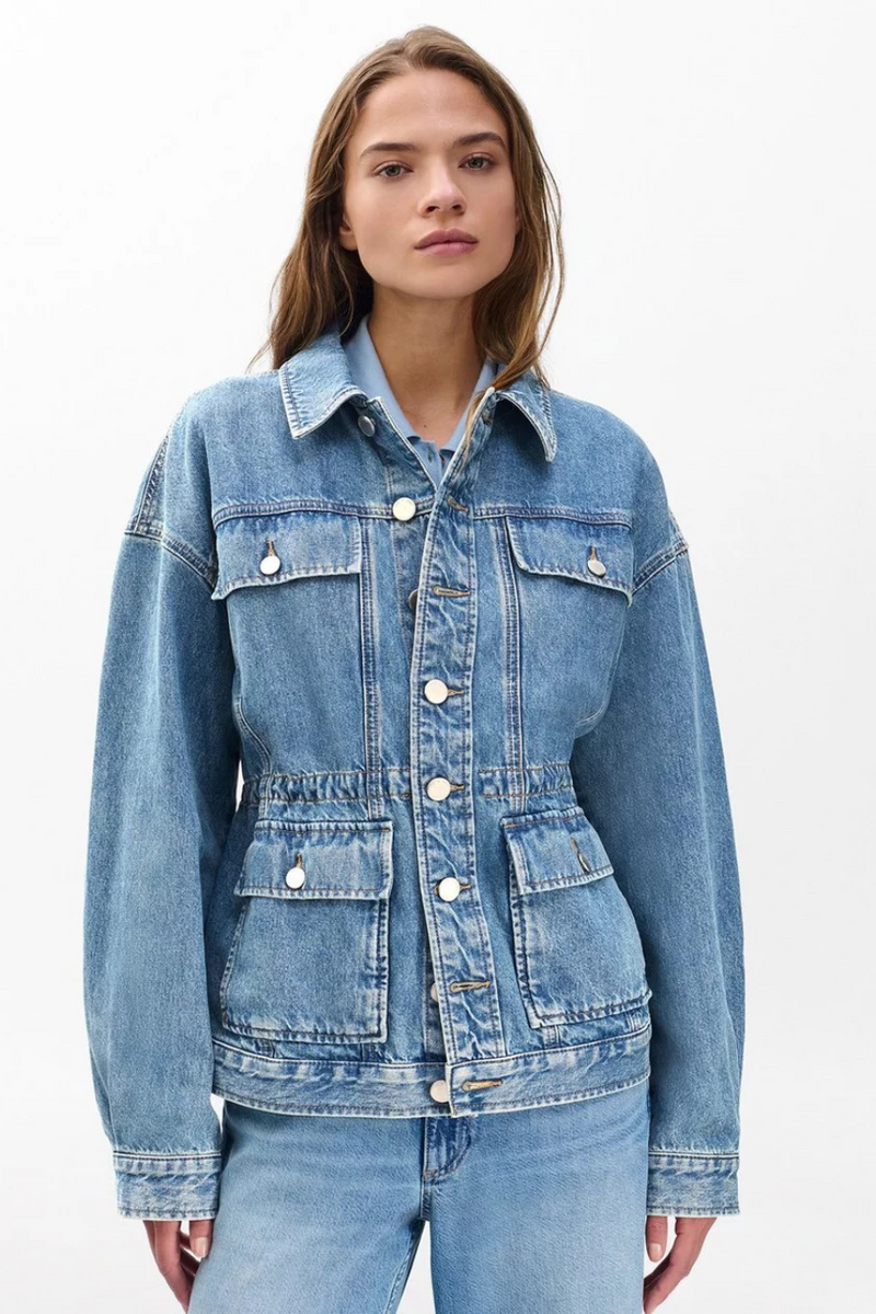 Amy Cinched Denim Jacket Ithaca