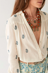 Dylan Blouse Cachemira Ivory