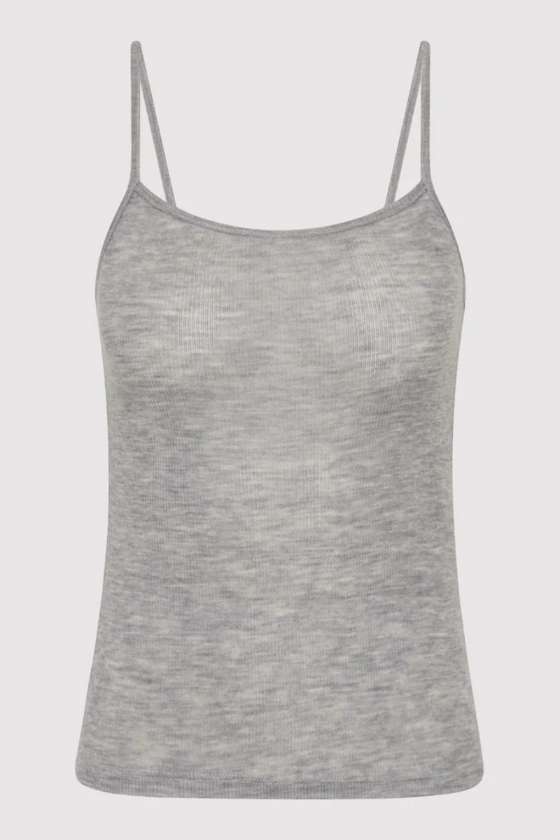 Baby Wool Cami Grey Marle