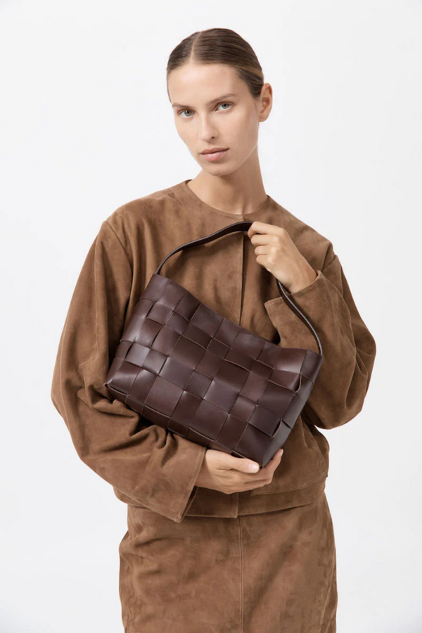 Woven Mini Tote Chocolate