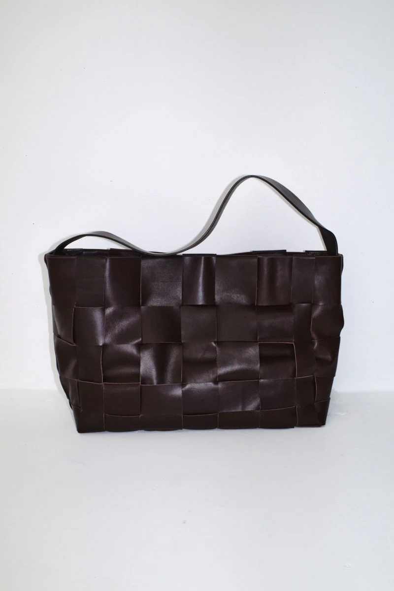 Woven Large Tote Chocolate