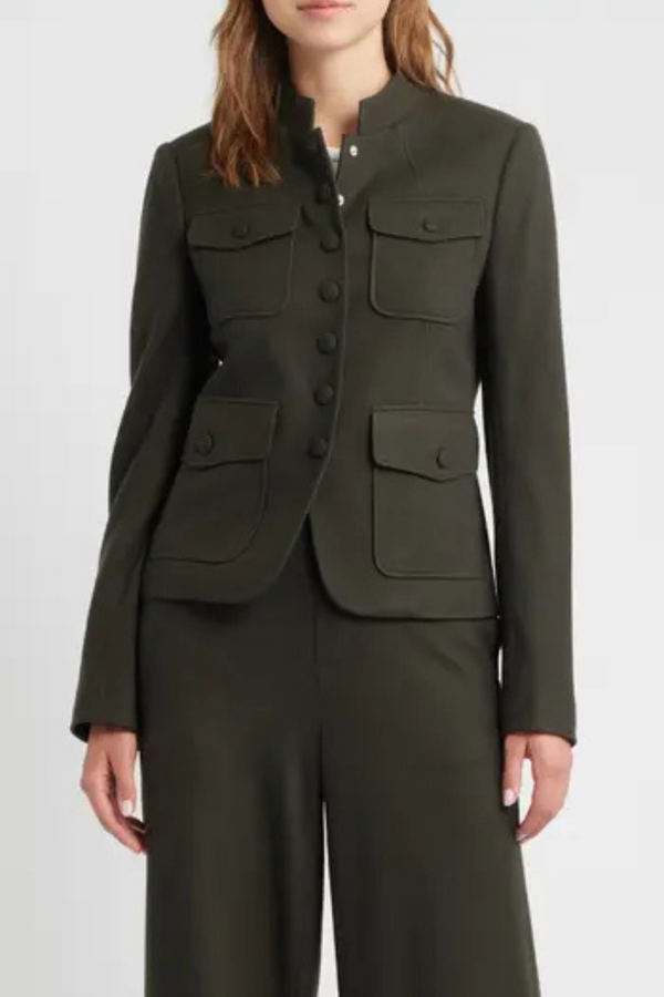 Mercer Wool Blazer Army
