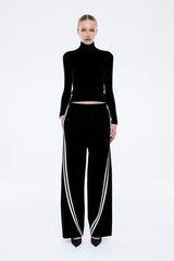 Valentina Stripe Pant Black/ Off White