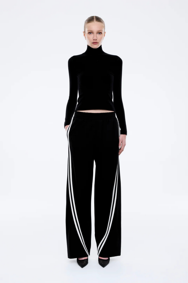 Valentina Stripe Pant Black/ Off White