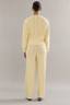 Cotton Cable Knit Pants Yellow