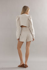 Abroad Short Natural Linen