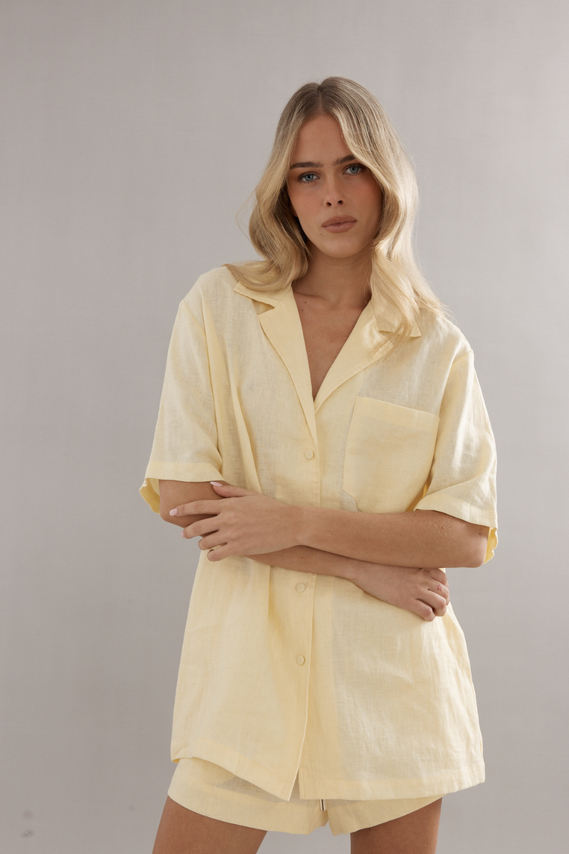 Ibiza Shirt Yellow Linen