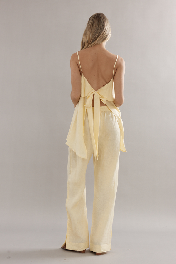 Jimmy Jogger Yellow Linen
