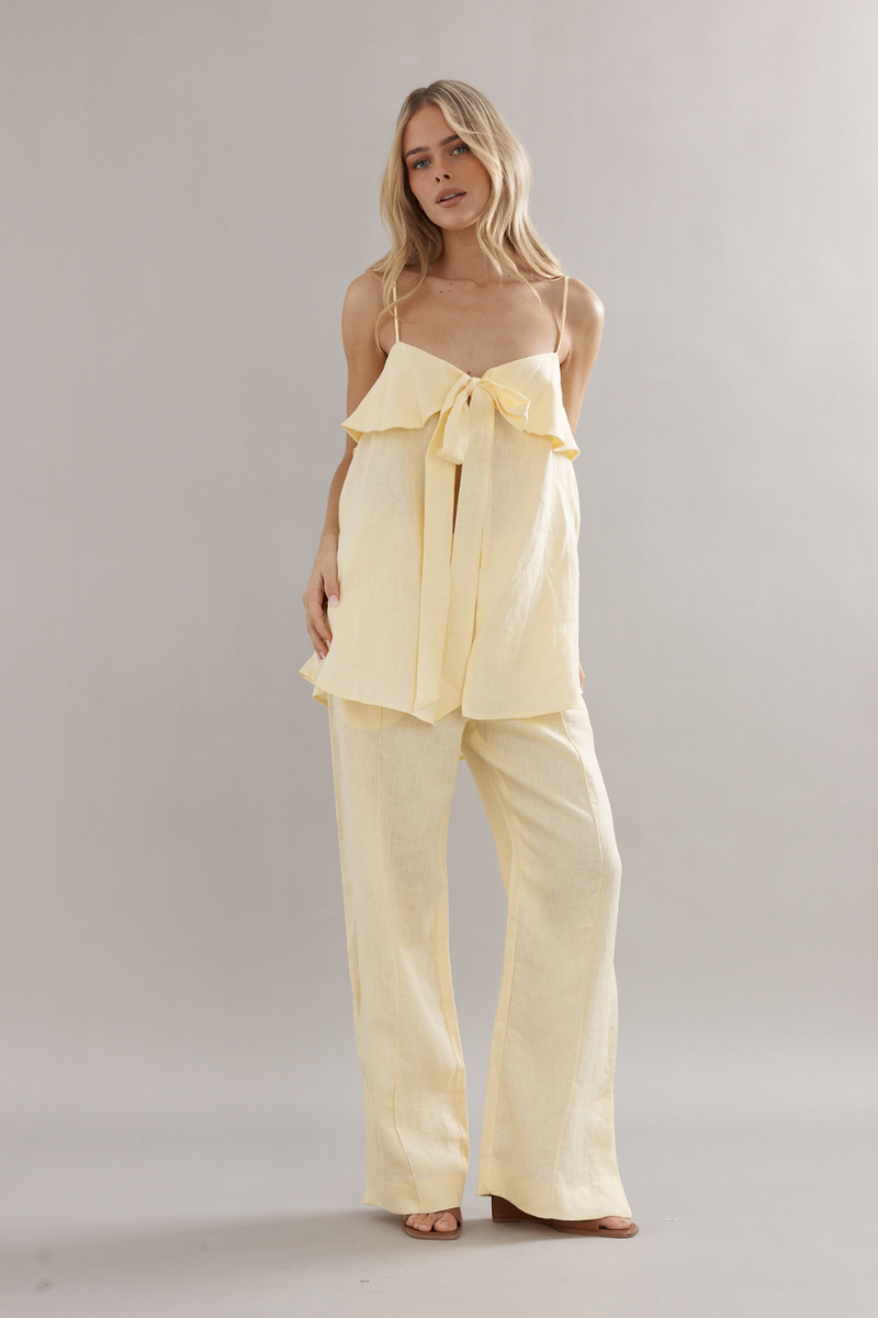 Jimmy Jogger Yellow Linen