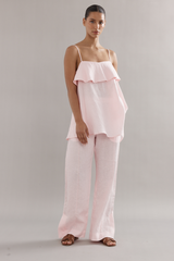 Rio Top Pink Linen