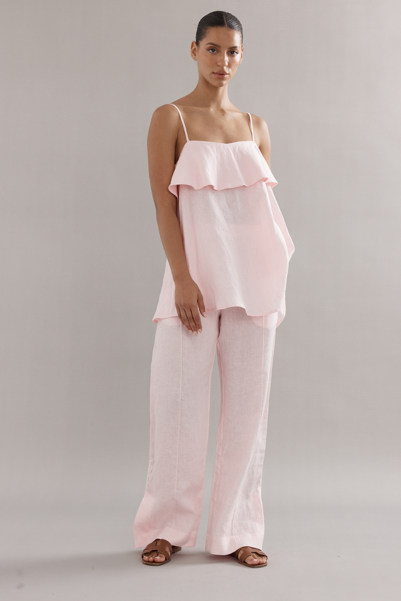 Rio Top Pink Linen